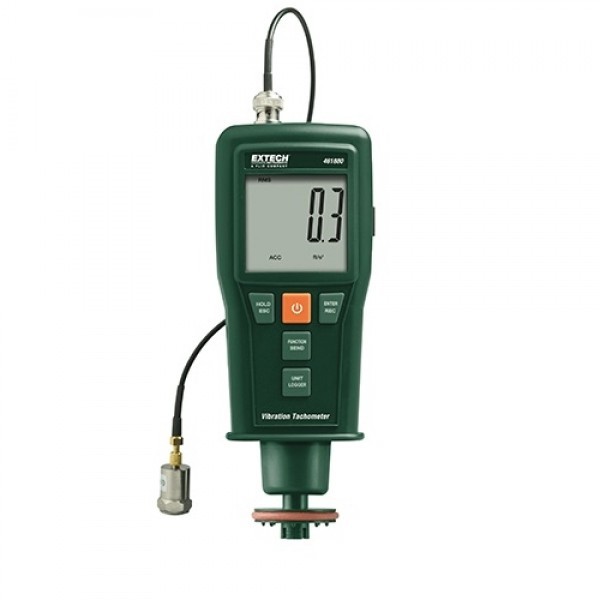 Extech 461880:Vibration Meter + Laser/Contact Tachometer