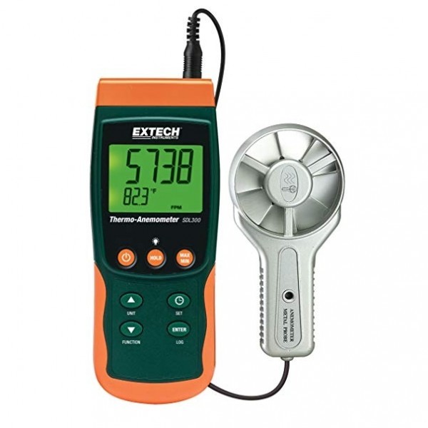 Extech SDL300 Metal Vane Thermo-Anemometer/Datalogger