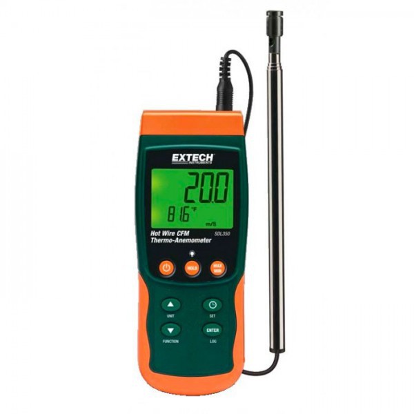 Extech SDL350: Hot Wire CFM Thermo-Anemometer/Datalogger