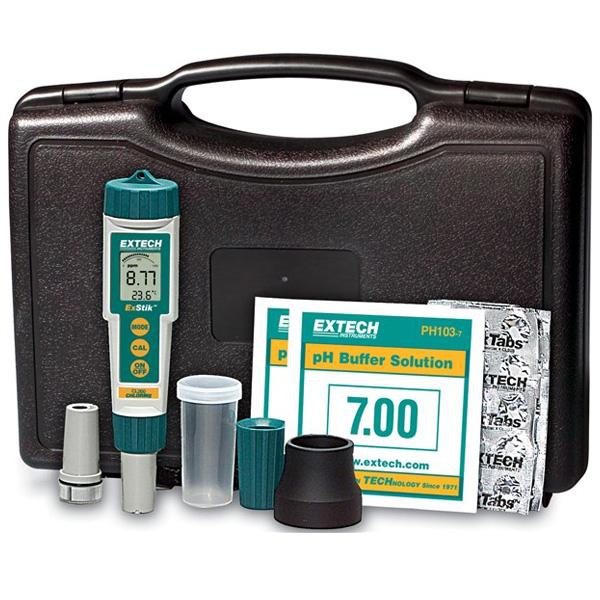 Extech EX800 แบบ 3-in-1 คลอรีน, พีเอชและอุณหภูมิ